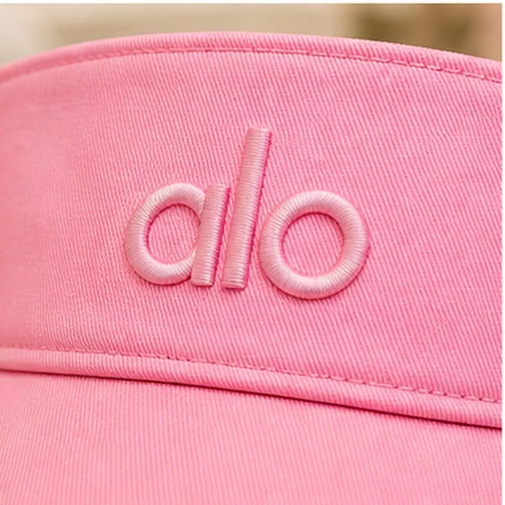 ALO Yoga Pink Tennis Open Top Visor Hat Sporty
